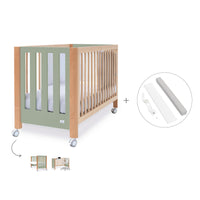 Cuna colecho 60x120 cm (5en1) madera/verde-oliva · Occa C166-M9556