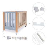 Cuna colecho 60x120 cm (5en1) madera/azul · Occa C166-M9541