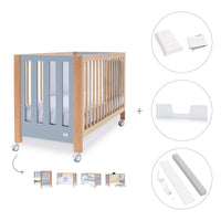 Cuna colecho 60x120 cm (5en1) madera/azul · Occa C166-M9541