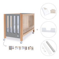 Cuna colecho 60x120 cm (5en1) madera/gris · Occa C166-M9558