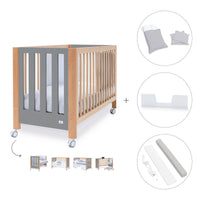 Cuna colecho 60x120 cm (5en1) madera/gris · Occa C166-M9558