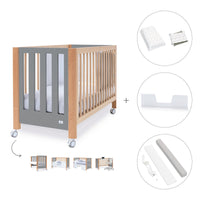 Cuna colecho 60x120 cm (5en1) madera/gris · Occa C166-M9558