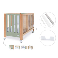 Cuna colecho 60x120 cm (5en1) madera/verde-oliva · Occa C166-M9556