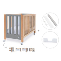 Cuna colecho 60x120 cm (5en1) madera/gris · Occa C166-M9558