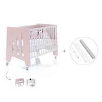 Cuna colecho 60x120 cm (5en1) rosa · Omni Due Flamingo C181D-M7742