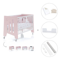 Cuna colecho 60x120 cm (5en1) rosa · Omni Due Flamingo C181D-M7742