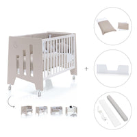 Cuna-escritorio 60x120 cm (2en1) beige · Omni Due Arena C181D-M7753