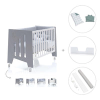Cuna colecho 60x120 cm (5en1) blanco/antracita · Omni Due Antracita C181D-M7758