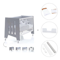 Cuna colecho 60x120 cm (5en1) blanco/antracita · Omni Due Antracita C181D-M7758