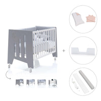 Cuna colecho 60x120 cm (5en1) blanco/antracita · Omni Due Antracita C181D-M7758