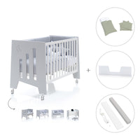 Cuna-escritorio 60x120 cm (2en1) gris · Omni Due Grey C181D-M7778