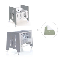 Minicuna 60x80 cm y cuna 60x120 cm (7en1) antracita · Omni Tre Antracita C181T-M7758
