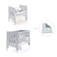Minicuna 60x80 cm y cuna 60x120 cm (7en1) gris · Omni Tre Grey C181T-M7778