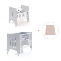 Minicuna 60x80 cm y cuna 60x120 cm (7en1) gris · Omni Tre Grey C181T-M7778
