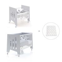 Minicuna 60x80 cm y cuna 60x120 cm (7en1) gris · Omni Tre Grey C181T-M7778
