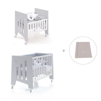 Minicuna 60x80 cm y cuna 60x120 cm (7en1) gris · Omni Tre Grey C181T-M7778