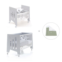 Minicuna 60x80 cm y cuna 60x120 cm (7en1) gris · Omni Tre Grey C181T-M7778