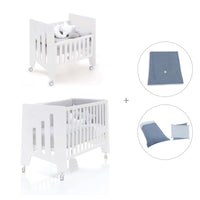 Minicuna 60x80 cm y cuna 60x120 cm (7en1) blanca · Omni Tre White C181T-M7700