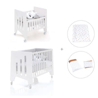 Minicuna 60x80 cm y cuna 60x120 cm (7en1) blanca · Omni Tre White C181T-M7700