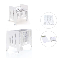 Minicuna 60x80 cm y cuna 60x120 cm (7en1) blanca · Omni Tre White C181T-M7700
