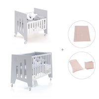 Minicuna 60x80 cm y cuna 60x120 cm (7en1) gris · Omni Tre Grey C181T-M7778