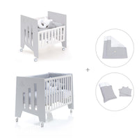 Minicuna 60x80 cm y cuna 60x120 cm (7en1) gris · Omni Tre Grey C181T-M7778