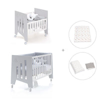 Minicuna 60x80 cm y cuna 60x120 cm (7en1) gris · Omni Tre Grey C181T-M7778