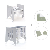 Minicuna 60x80 cm y cuna 60x120 cm (7en1) gris · Omni Tre Grey C181T-M7778