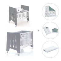 Minicuna 60x80 cm y cuna 60x120 cm (7en1) antracita · Omni Tre Antracita C181T-M7758
