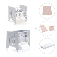 Minicuna 60x80 cm y cuna 60x120 cm (7en1) gris · Omni Tre Grey C181T-M7778