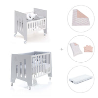 Minicuna 60x80 cm y cuna 60x120 cm (7en1) gris · Omni Tre Grey C181T-M7778