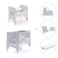 Minicuna 60x80 cm y cuna 60x120 cm (7en1) gris · Omni Tre Grey C181T-M7778