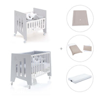 Minicuna 60x80 cm y cuna 60x120 cm (7en1) gris · Omni Tre Grey C181T-M7778