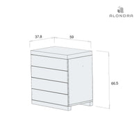 REACONDICIONADO - Mesita infantil con 4 cajones blanco brillo · QM418-2300E