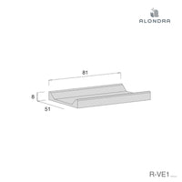 Vestidor cambiador 80x50 cm plastificado para bañera o cómoda bebé · R-VE1
