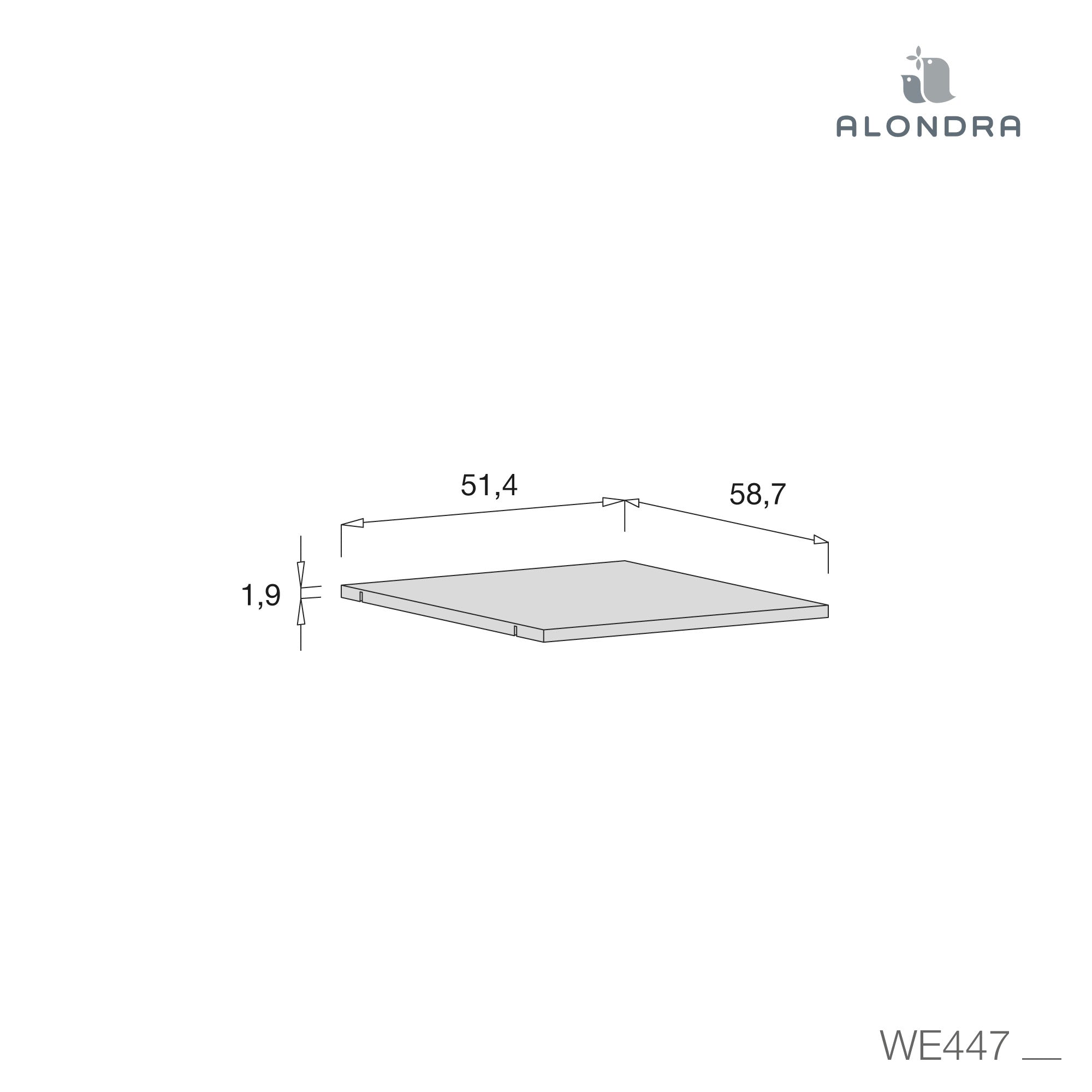 Estante adicional para armario (52 cm) · WE447-M40