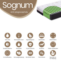 Colchón antiplagiocefalia cuna 60x120 cm · Sognum ZA60-120