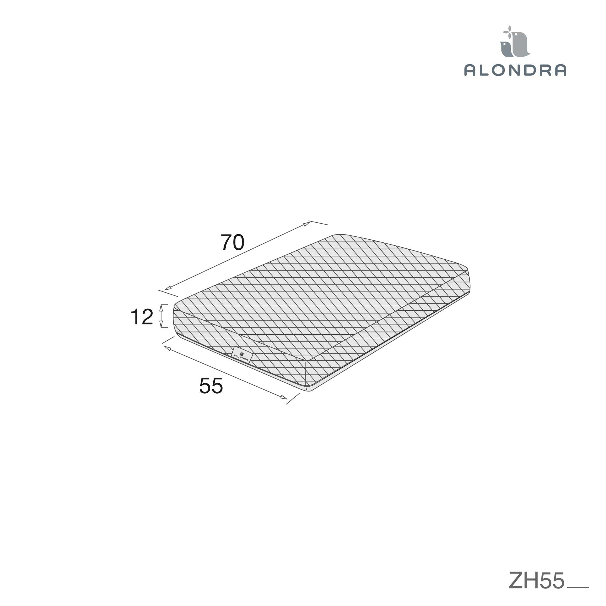 Colchón antiahogo para minicuna 55x70 cm · Gravity+ ZH55-70