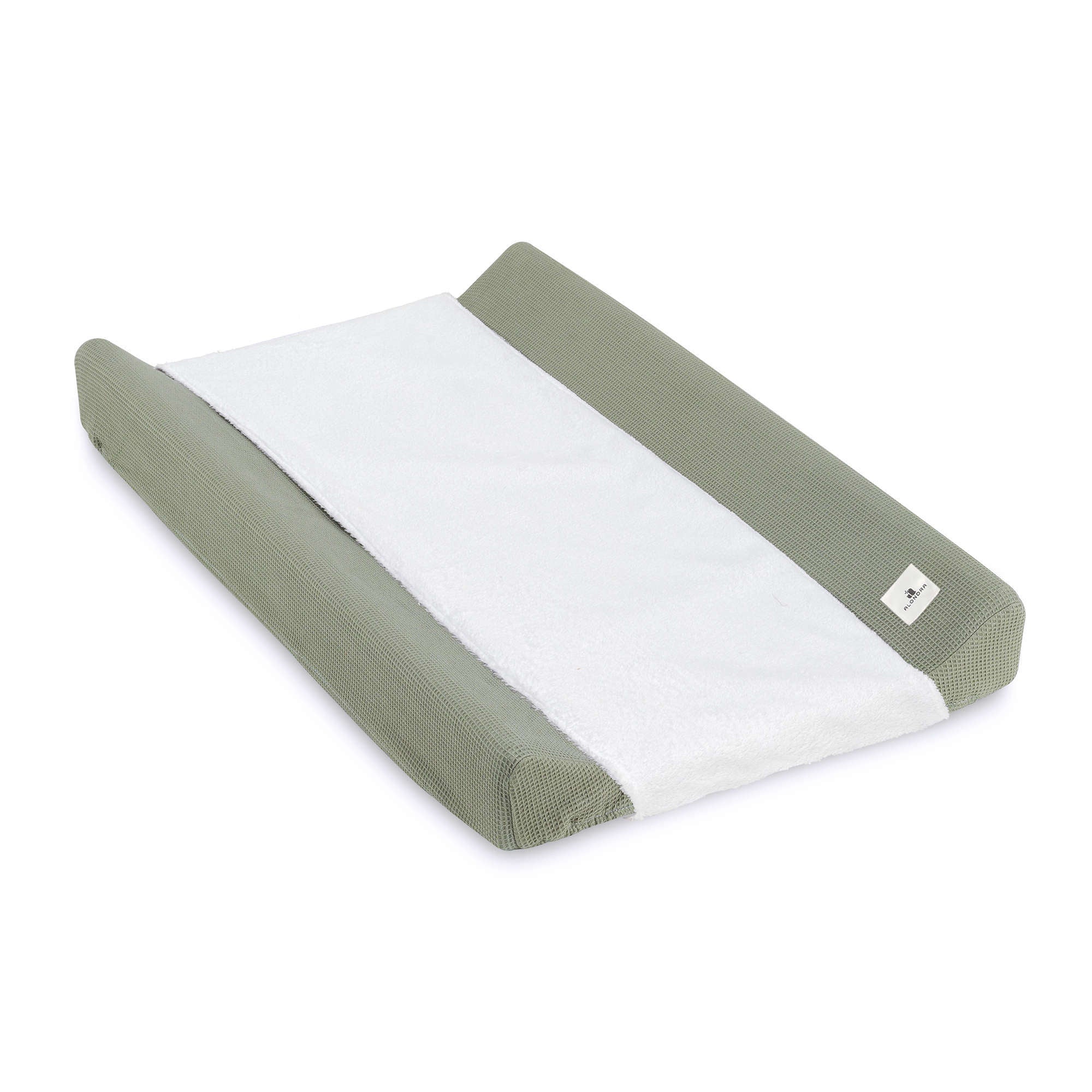 Funda ajustable para cambiador 80x50 cm verde-oliva · Espuma do mar 633-127