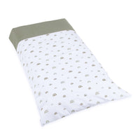 Nórdico cama júnior 90x200 cm verde-oliva · Espuma do mar 636-127