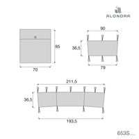 Set textil minicuna colecho Moai 80x50 cm marengo · 653S-128 Stone Grey