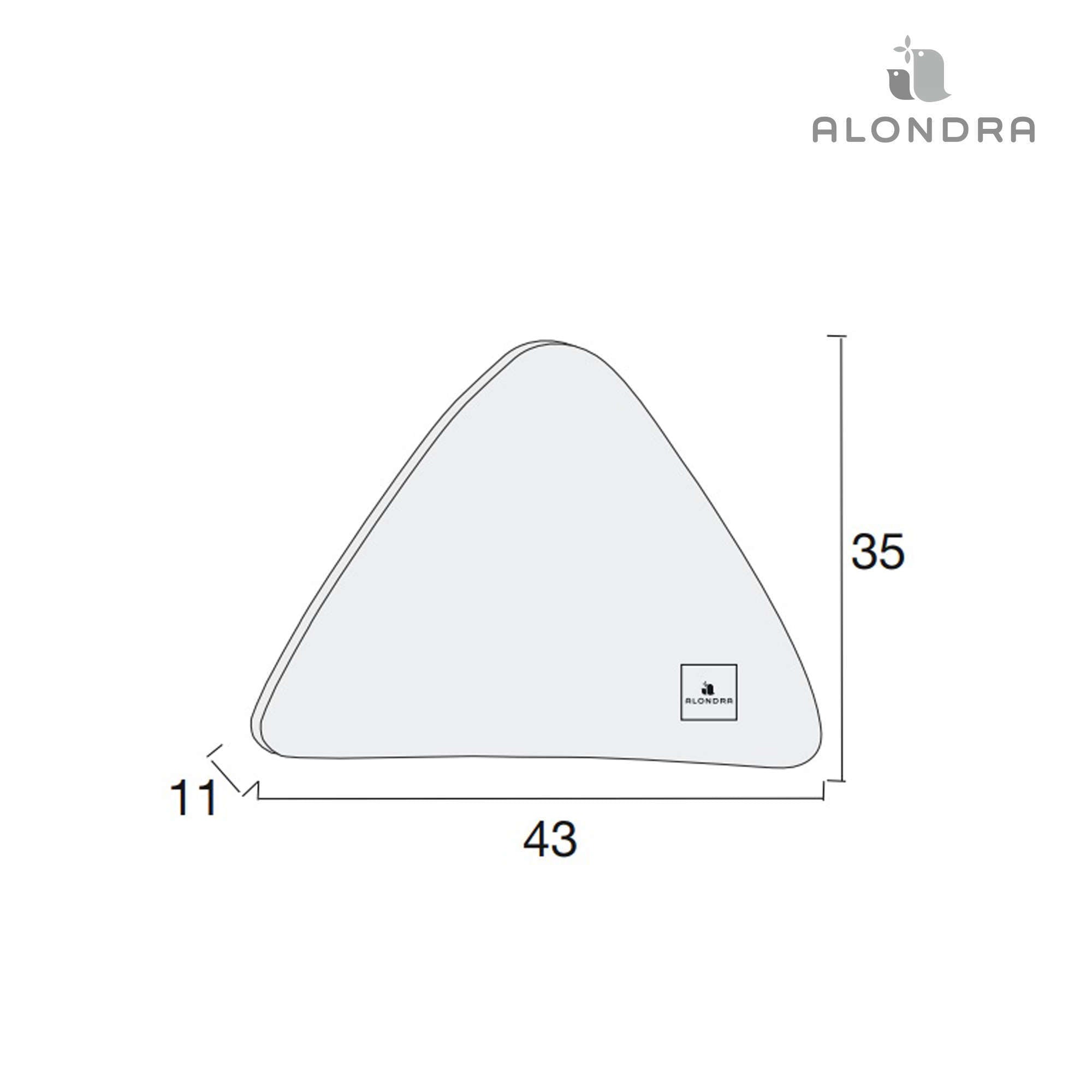 medidas de cojín triangular