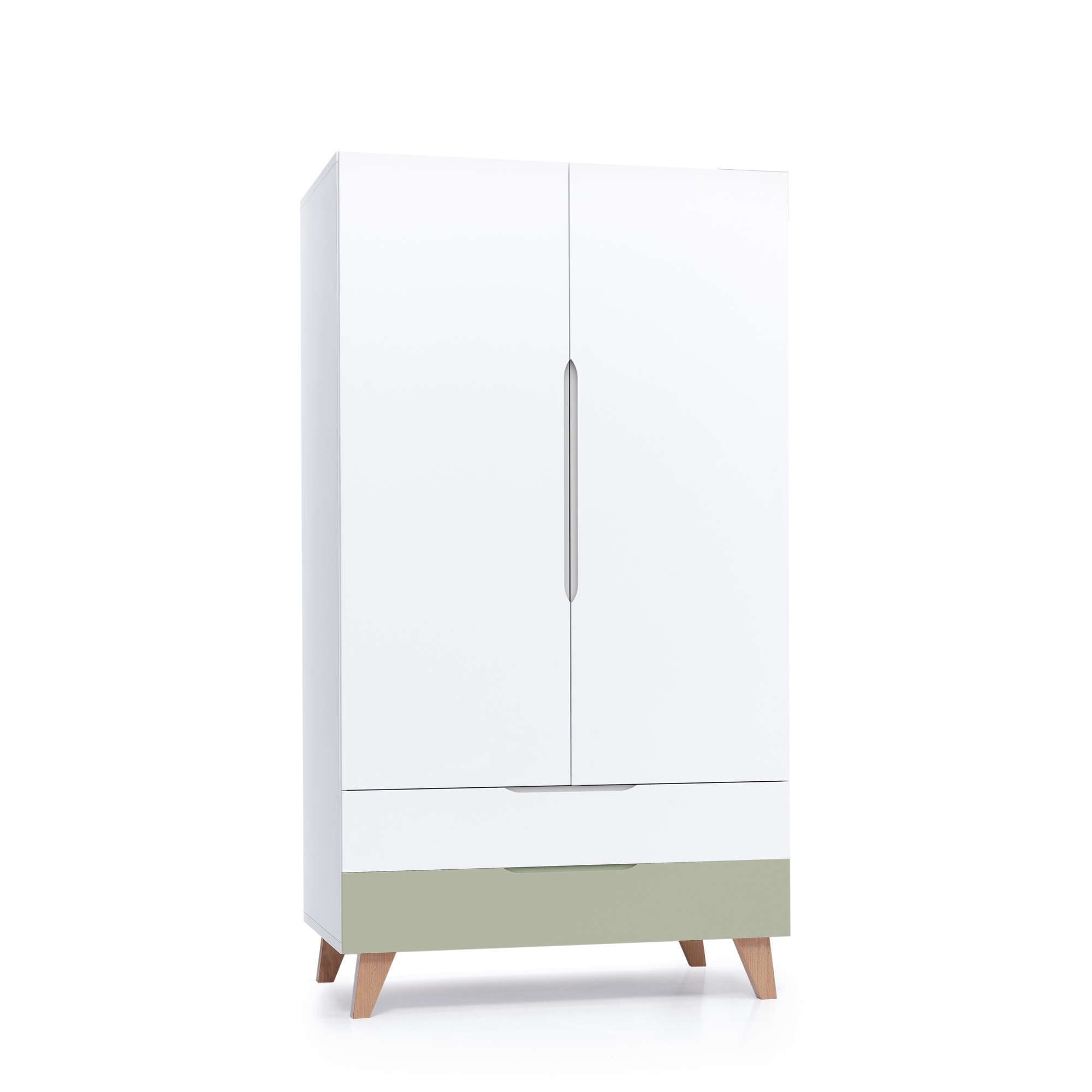 Armario infantil nórdico de 110 cm con patas de madera · Lifestyle