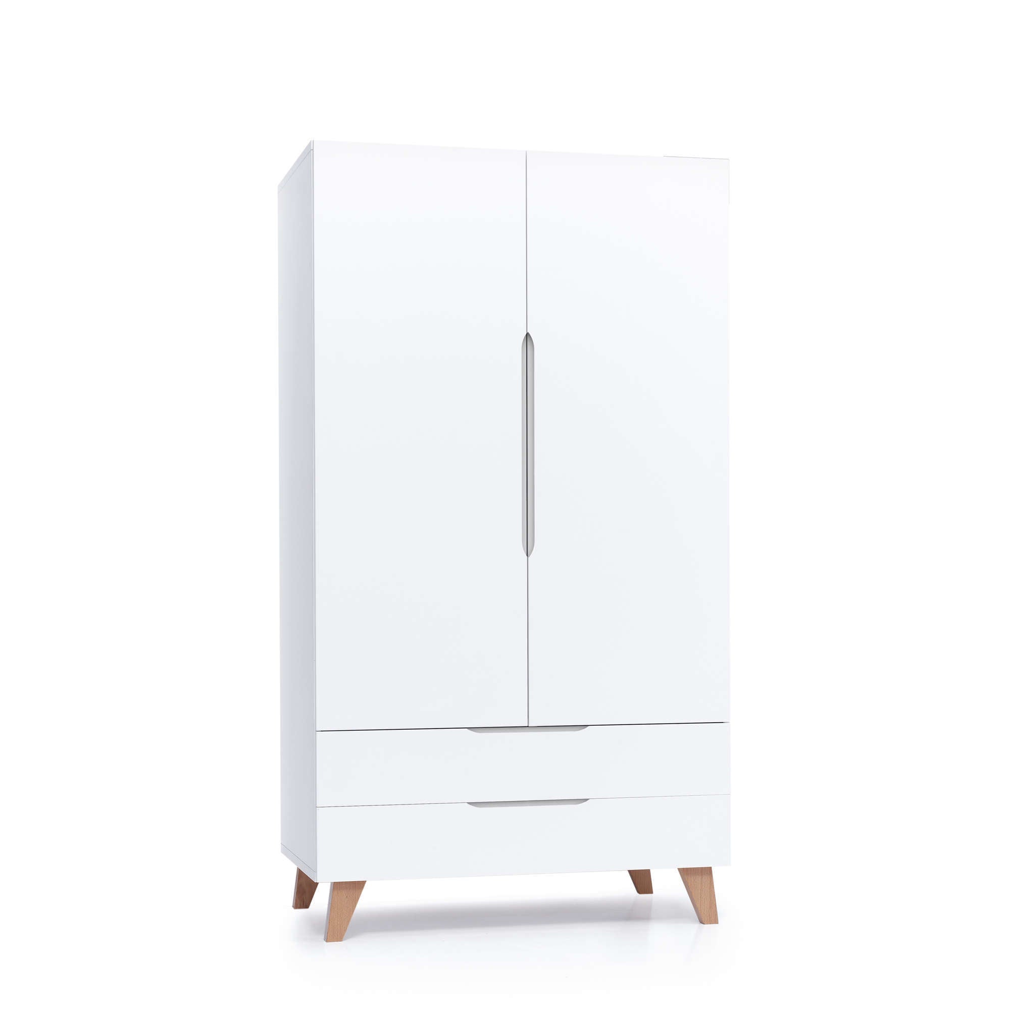 Armario infantil nórdico de 110 cm con patas de madera · Lifestyle