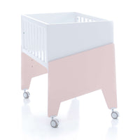 Minicuna de colecho 50x80 cm para bebé (5en1) blanca/rosa · Equo