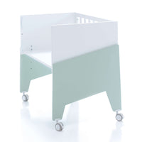 Minicuna de colecho 50x80 cm para bebé (5en1) blanca/verde-menta · Equo