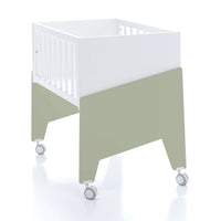 Minicuna de colecho 50x80 cm para bebé (5en1) blanca/verde-oliva · Equo