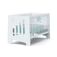 Cuna Blanca con Protector Estrella menta