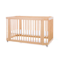 Cuna-Cama para bebé 70x140 cm (3en1) madera natural · Crea Due Nomad C300-M5000