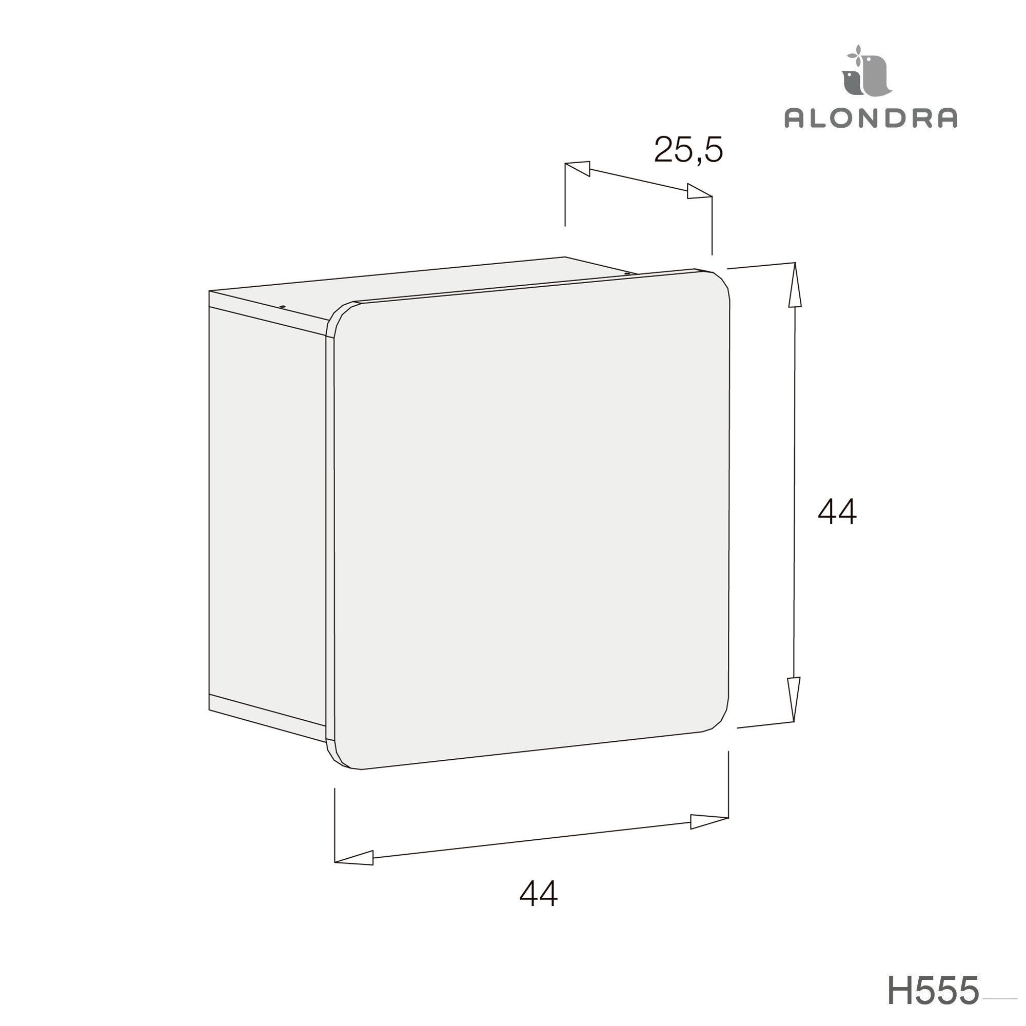 Medidas Box estantería de pared